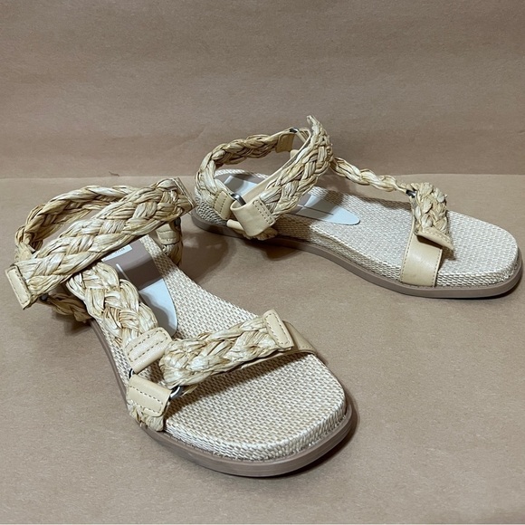 Dolce Vita | Gimra Sandals Light Natural Raffia Braided Platform Sandal Size 8 - Picture 1 of 13